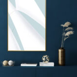 Affiche minimaliste dans un cadre, dessin d'une voile de bateau, poster, décoration murale, intérieur, tableau d'une illustration minimaliste de DENADDA.