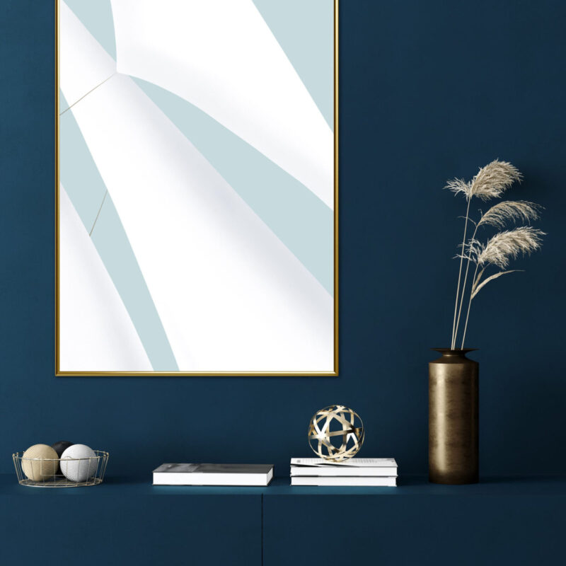 Tableau minimaliste "Under full sail" DENADDA Affiche minimaliste dans un cadre, dessin d'une voile de bateau, poster, décoration murale, intérieur, tableau d'une illustration minimaliste de DENADDA.