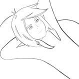 Coloriage anti-stress avec Marin dans les nuages. un Conte de DENADDA.