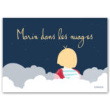 Carte poster A5 Marin dans les nuages. Collection DENADDA.
