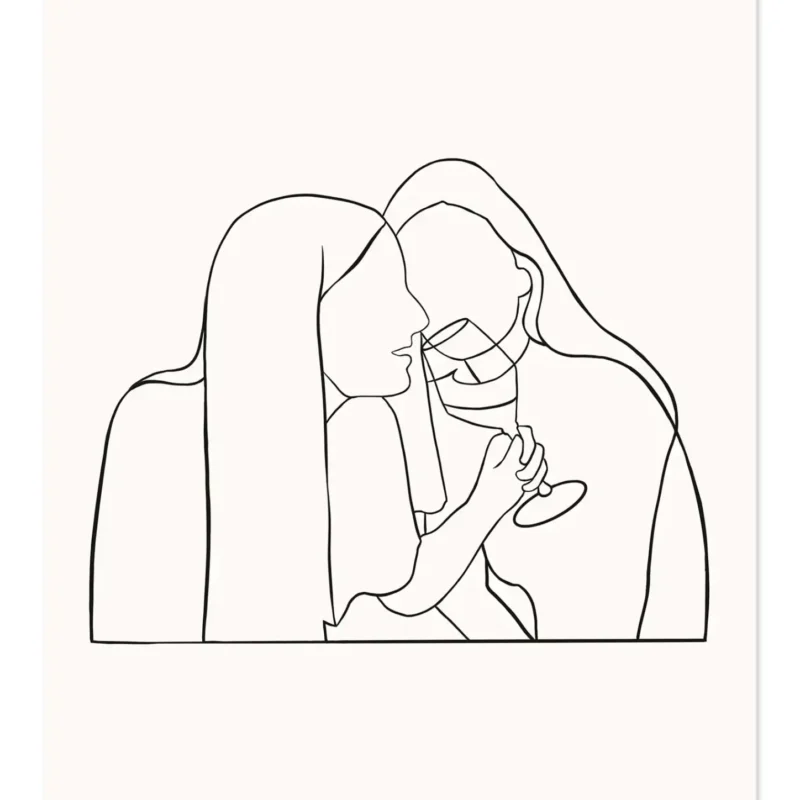 Dessin minimaliste Dessin minimaliste femme. Une illustration réalisé au trait. Du minimalisme avec ce portrait dessiné par Denadda.