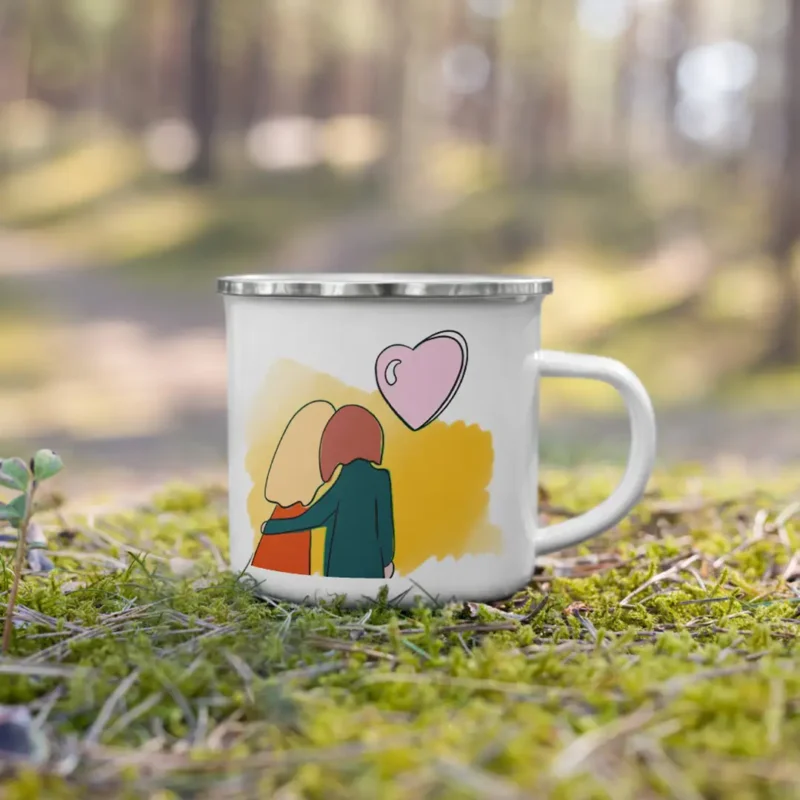 Mug - Made with love Mug émaillé couple amoureux. Collection DENADDA