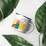 Mug émaillé couple amoureux made with love. Collection DENADDA