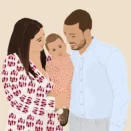 Illustration personnalisée en ligne pour un cadeau d'anniversaire personnalisé. Denadda